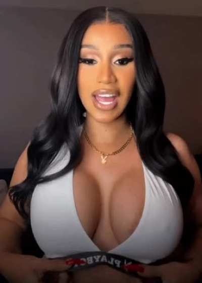 I wanna suck on Cardi B’s big titties while she fucks my ass in missionary