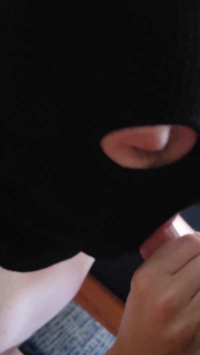 Wearing a mask makes me suck a cock sucking slut 😅