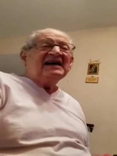 Old man shocked when he finds out his correct age