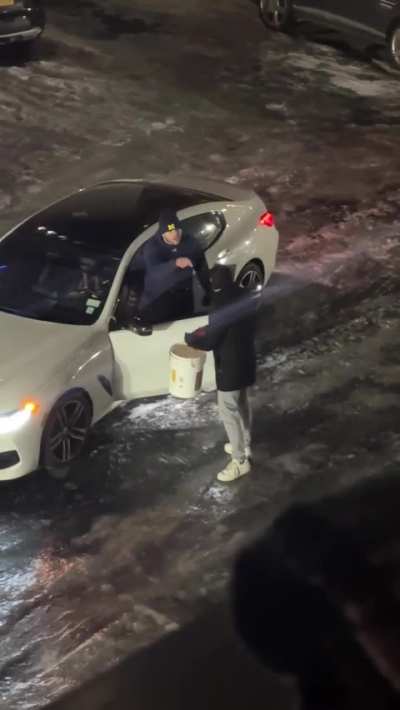Argument over an icy parking lot escalates to assault