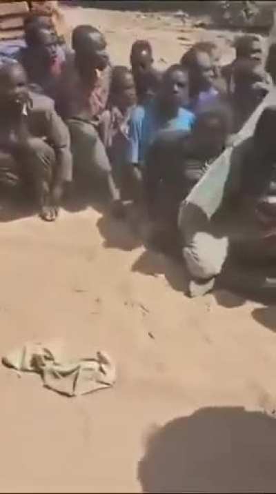 Members of the Masalit Tribe being forced out of their homes by the Rapid Support Forces in Darfur, Sudan