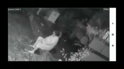 Old woman fights leopard with her walking stick