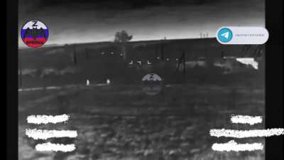 Russian Drone Strike footage to the Ukrainian Armed Forces by scouts of the 7th Separate Motorized Rifle Brigade. (Oct 2, 2025) okovs<wbr>evidy<wbr>ashee footage. 18+