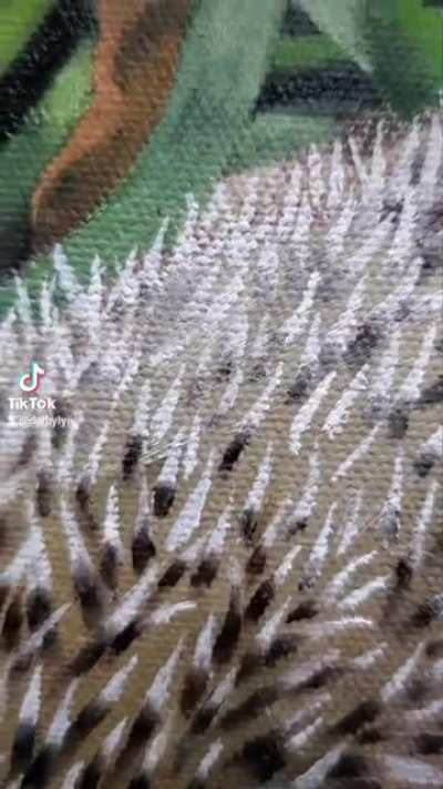 Adding the finishing touches to my spikey hedgehog!