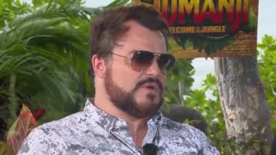 Jack Black impersonating The Rock