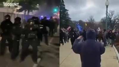 soldaki blm protestosu sağdaki trumpçıların protestosu amerikan polisini gotten sikim