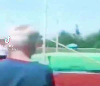 man hits stunt