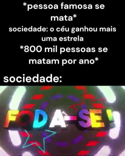 porra, quando que a sociedade vai ligar mais pras pessoas com depressão