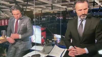 Even Hrudy’s button decided to check out of this game.