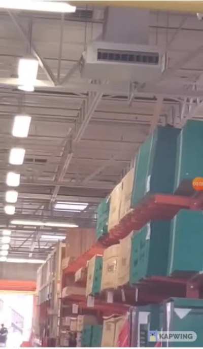 Guy at the Home Depot by my work. Was running through traffic with a make-shift spear before this.