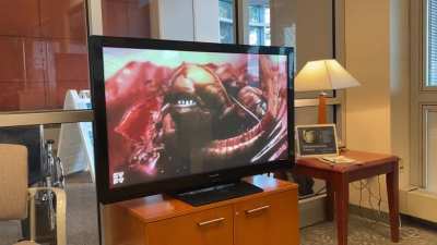 At women’s hospital waiting room, exactly what my expecting wife and other pregnant women want to watch while they wait for baby to come out