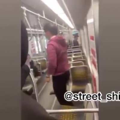 A group of young males are filming themselves slapping random Asians on the train. (Los Angeles)