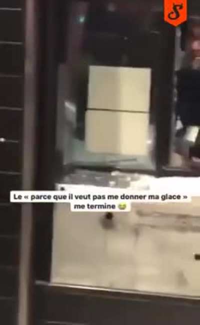 French guy loses it for not getting an icecream at burger king.