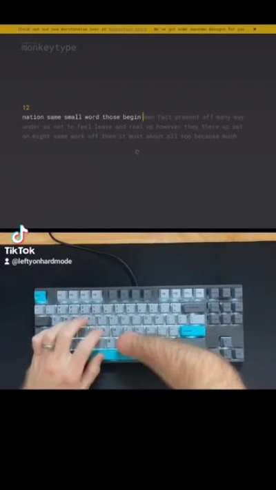 Typing at 100 wpm with one hand