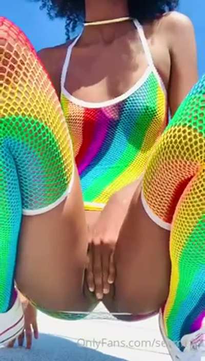 Hot ebony play on The Street😍 Link In Comme<wbr>nt😍👇