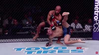 Demetrious Johnson’s Suplex Armbar against Ray Borg at UFC 216