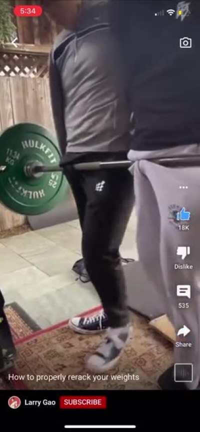 How to properly rack your weights