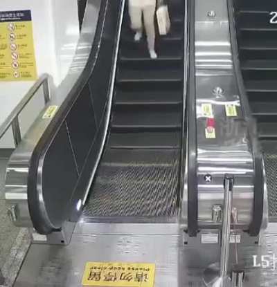 using escalator as conveyor belt