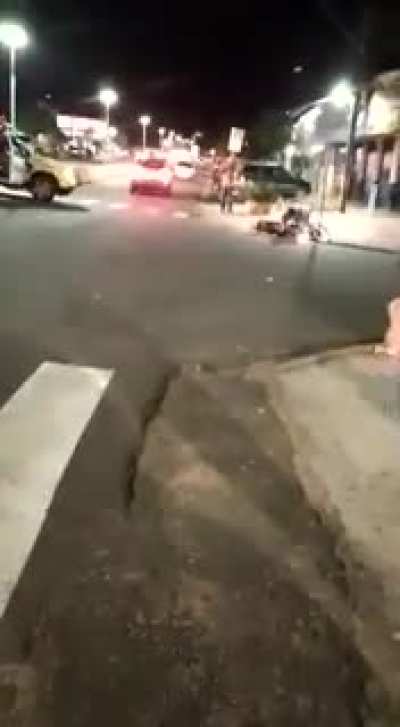 Police officer in Parana, Brazil, using 