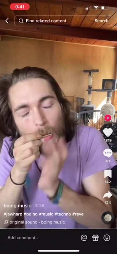 This guy makes trance beats with a jaw harp
