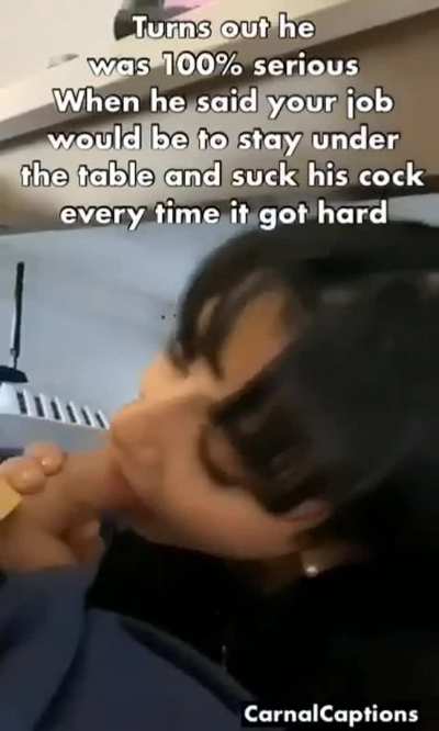 Blowjob Caption Cock Worship Deepthroat Pretty Prostitute Sissy Work Porn GIF by carnalcaptions
