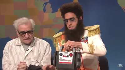 Admiral General Aladeen telling Martin Scorsese to “speak freely”