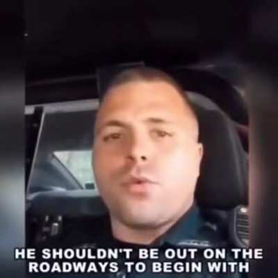 Police officer pissed off because of an elderly fellow on the road