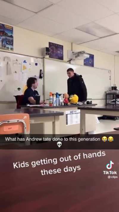 Student uses Andrew Tate rhetoric on teacher