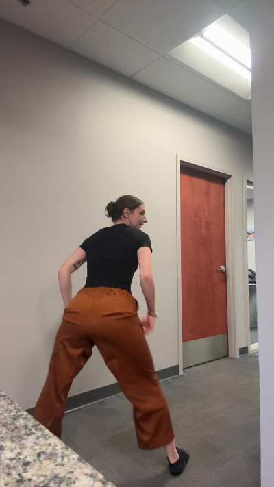 Office Girl Ass Throw