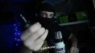 Just casually playing with a flashbang grenade on stream.