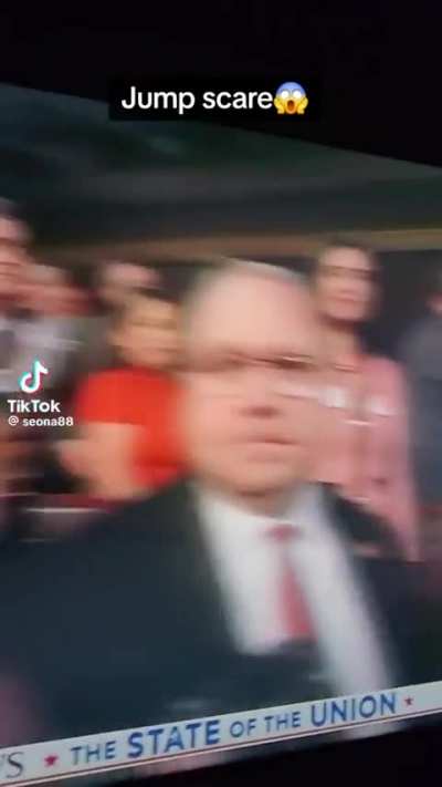 MTG Trump costume jump scare. Yikes