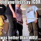 guys dont say you like IGOR, i was jumped this morning by 4 high schoolers.