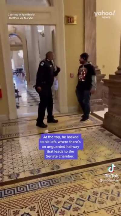 tricking rioters to go away from the senate.