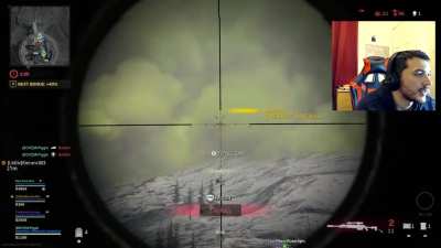 1367m snipe out of a heli! right in the dome!