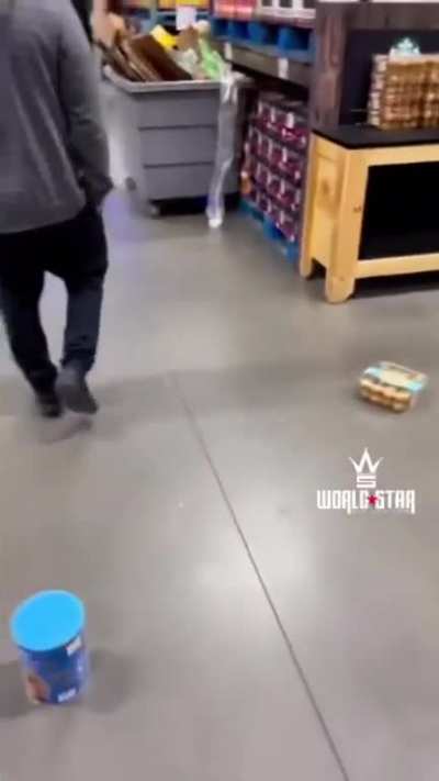 Man got fired at BJs. Decides to make a huge mess for his former coworkers that had nothing to do with him getting fired.