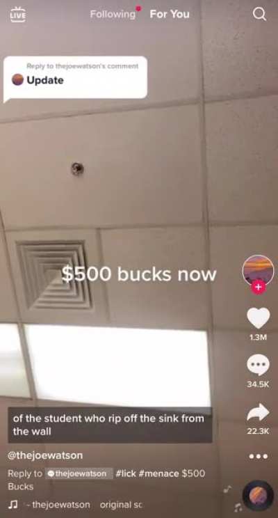 This stealing “lick” trend is getting out of hand principal is out here giving rewards of 500$ for the video.