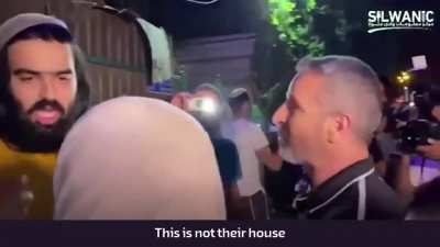 Jewish settlers take over a Palestinian woman’s home as their own and won’t let her enter. This is happening in Sheikh Jarrah village with full support and protection from the Israeli government
