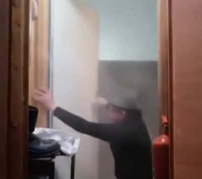 The door is stuck.
