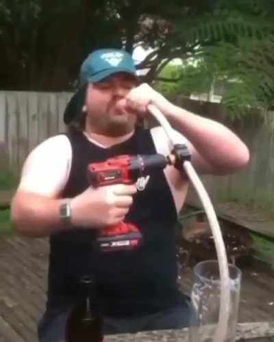 Drinking a beer fast