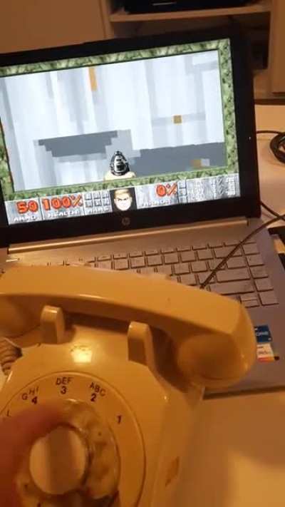 Playing DOOM with a rotary phone 