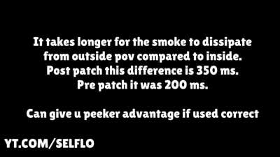 Tip - Viper has 350 milli seconds advantage when smoke peeking