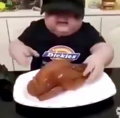 [Chinese?>English] What is this angry kid saying?