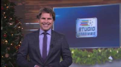 Live on television in a sports program