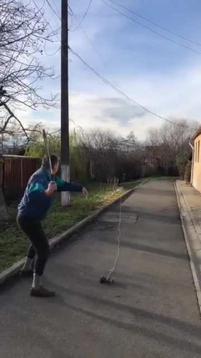 playing tennis with himself