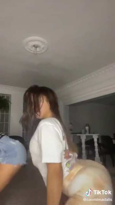 Caomi Madalis bending over