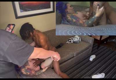 Nothing quite as good as hubby giving a hand to help another guy fuck me