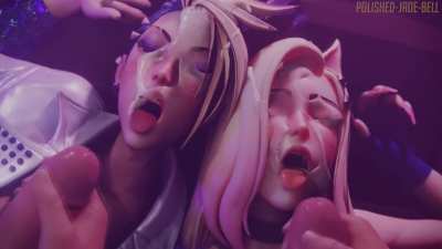 Akali & Ahri Facial (Sound update) (Poli<wbr>shed-<wbr>jade-<wbr>bell) [League of Legends]