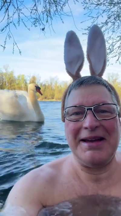 Hans enjoying Easter.