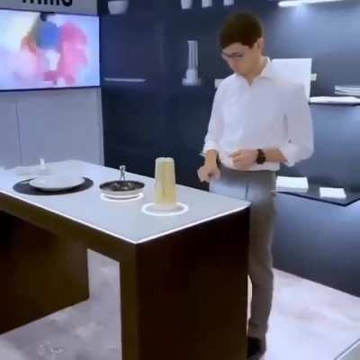 The smart stovetop by Millo. Is that a mixer?