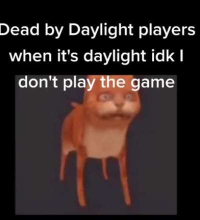 Dead By Daylight players when it's daylight idk I don't play the game
